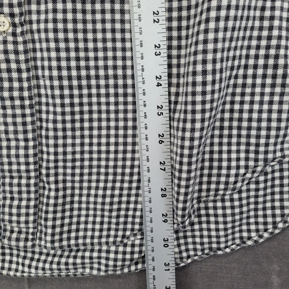 Polo Ralph Lauren Blake Mens Large Black White Gingham Check Button Down Shirt‎